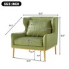 Modern Armchair Velvet Accent Chair Reading Chair Single Sofa Chair - ModernLuxe - 3 of 4
