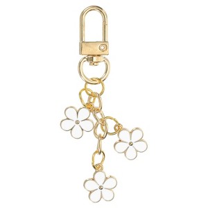 Unique Bargains Cute Flower Women Gifts Pendant Keychain with Snap Hook for Bags Decor - 1 of 4