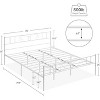 Metal Bed Frame Platform with Headboard and Footboard, Metal Bed Mattress Foundation, King Bed Frame with Storage, Easy Assembly, No Box Spring Needed - 2 of 4
