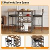 TackView 3-Piece Dining Table Set for 2 – Counter Height Kitchen Bar Table with 2 Upholstered Bar Stools - 4 of 4