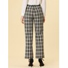 INSPIRE CHIC Women's Plaid Elastic Waist Casual Work Office Long Pants - 4 of 4