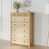 5-Drawer Dresser & Nightstand, Wooden Fluted Storage Organizer, Multi-Functional Chest of Drawers for Bedroom, Living Room, Hallway & Entryway - 4 of 4