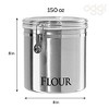 Oggi Jumbo 8 Stainless Steel Flour Clamp Canister - Airtight Food Storage Container Ideal for Kitchen & Pantry Storage of Flour - 4 of 4
