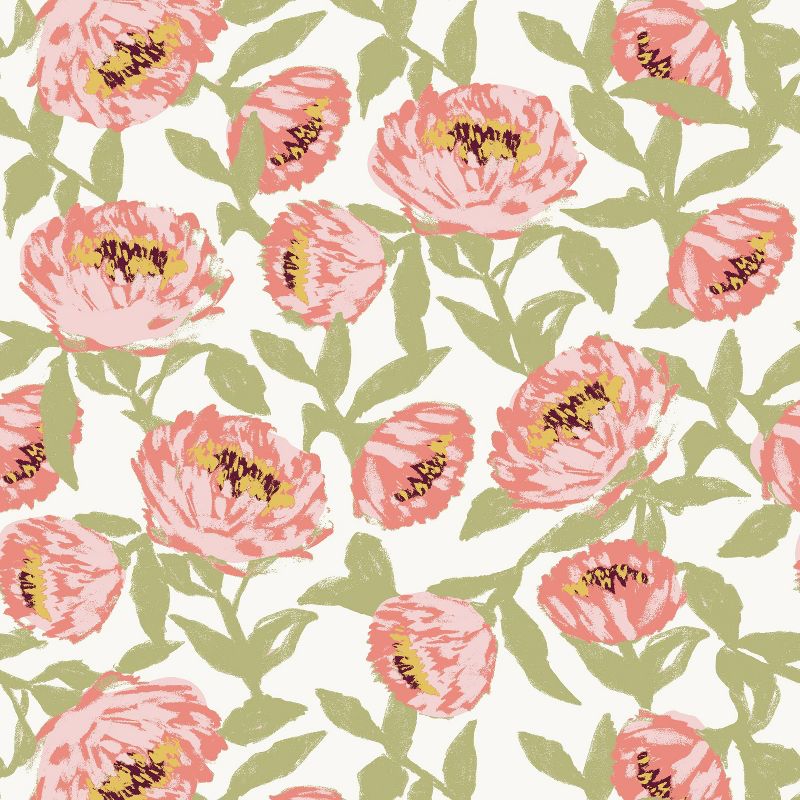 Floral Peel &#38; Stick Wallpaper Green/Pink - Opalhouse&#8482;, 3 of 7
