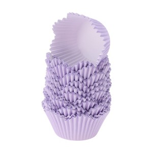 Unique Bargains Cupcake Liners Small Flower Shape Baking Cup Liners Greaseproof Paper 1.77"x1.97" 200 Pcs - 1 of 4