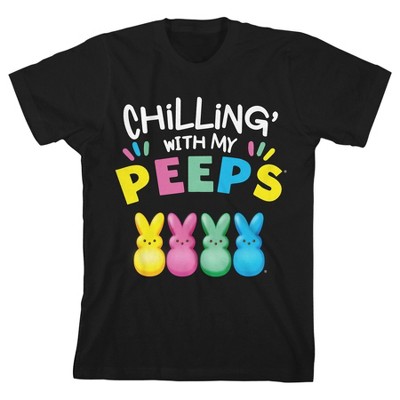 Bioworld Peeps Chilling With My Peeps Youth Black Graphic Tee-xs : Target