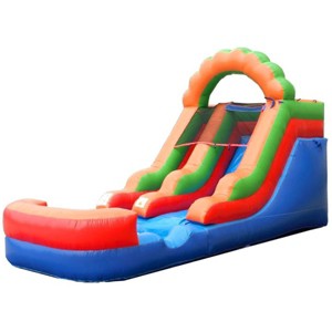 Pogo Bounce House Crossover Kids Inflatable Water Slide, with Blower, 12 ft - 1 of 4