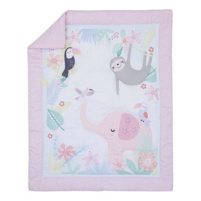 Image of Little Love by NoJo Tropical Garden Mini Crib Set - 3pc