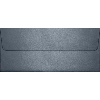 LUX 80lb 4 1/8"x9 1/2" Square Flap Metallic #10 Envelopes Anthracite 500/BX 5360-15-500