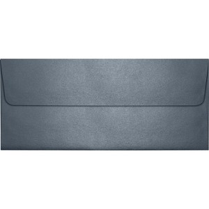LUX 80lb 4 1/8"x9 1/2" Square Flap Metallic #10 Envelopes Anthracite 500/BX 5360-15-500 - 1 of 2