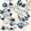 70 Pcs Christmas Ball Ornaments Set, Shatterproof Hanging Tree Ornament Assortment Set for Xmas Tree Holiday Party, Blue & Silver - 2 of 4