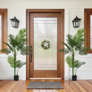 Gulches Indoor leaf simulation 160CM single rod loose tail sunflower 11 leaf pot traveler simulated artificial plant new high-end market 1pcs/set - 1 of 4