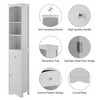 Whisen Verticle Bathroom Cabinet, Freestanding Storage Cabinet with Drawer and Adjustable Shelves - 4 of 4