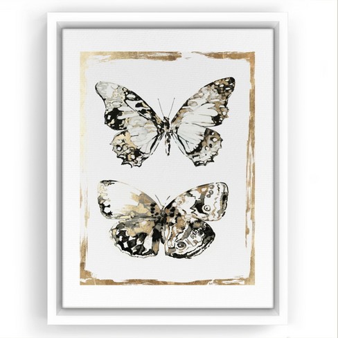 Americanflat - 30x40 Floating Canvas White - Butterfly Wings by PI Creative  Art