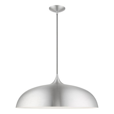 Livex Lighting Amador 3 - Light Pendant in  Brushed Aluminum/Polished Chrome