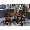 Kitchen Table Set with Dining Chairs - 5 Piece Dinette Table & Chair Set - Modern Round Table - 2 of 4