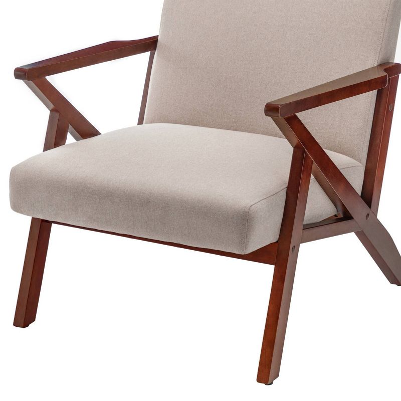 Breighton Home Take a Seat Cliff Mid-Century Modern Accent Lounge Armchair with Ottoman, 3 of 5