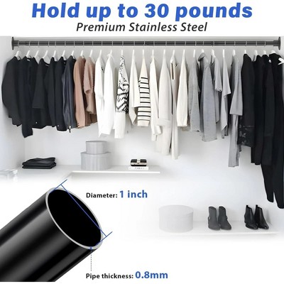 LunaLulinlk 1" Heavy Duty Shower Rod - 29 to 63" Adjustable Industrial Shower Curtain Rod Wall Mounted for Bathroom