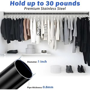 LunaLulinlk 1" Heavy Duty Shower Rod - 29 to 63" Adjustable Industrial Shower Curtain Rod Wall Mounted for Bathroom - 1 of 4