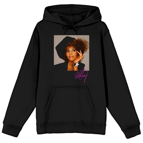 Whitney Houston she's A Star Adult Black Graphic Hoodie-small : Target