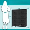 Fontoi Dressers, Tall Dresser with Wood Top, Storage Tower for Bedroom Entryway Hallway, Black, 11.8"*36.3"*31.4" - 2 of 4