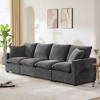 NicBex Modern 110" Chenille Sectional Sofa Modular Straight Sofa Couch with 2 Pillows for Living Room Apartment - 3 of 4