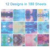 Unique Bargains Double-Sided Origami Paper 12 Style Starry Sky Colourful for DIY Arts Projects 180Pcs - 3 of 4