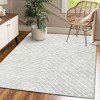 Modern Area Rug Farmhouse Geometric Lines Accent Rug Indoor Washable Rug - 3 of 4