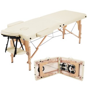 Yaheetech Portable and Adjustable Massage Table Bed, Spa Table with Headrest, Armrest, Hand Pallet, Face Cradle - 1 of 4