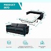 Mjkone Pull Out Sofa Bed,Full Size Sleeper Sofa Couch with Memory Foam Mattress - 2 of 4