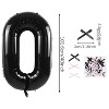 Aghana Digitals 40 Inch Black Aluminum Number Balloon with Ribbon Bow & Glue Point - 2 of 2