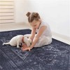 SKRAN Soft and Cozy Area Rug for Comfort and Style, Non-Slip and Machine, Living Room, Bedroom, Kitchen - Black & Gray - 2 of 4