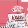 C&F Home 6" x 12" Valentine's Day Kisses Dot Small/Petite Embroidered Red Accent Throw Pillow - 4 of 4