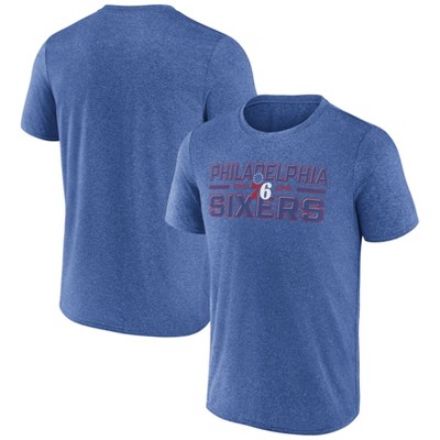 NBA Philadelphia 76ers Men's Long Sleeve Gray Pick and Roll Poly  Performance T-Shirt - S