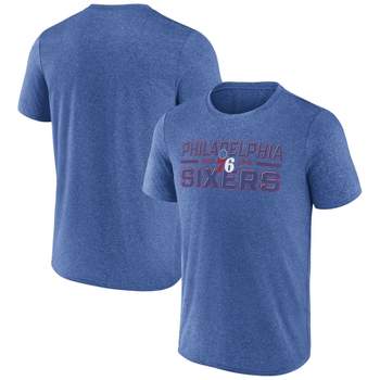 NBA Philadelphia 76ers Women's Gray Long Sleeve Team Slugger Crew Neck  T-Shirt - S