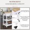 NicBex 56.69Inch Rolling Kitchen Island with 2 Drawers,2 Open Shelves and Spice Rack,Kitchen Cart with Solid Oak Wood Top - 4 of 4