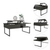 Carbon Espresso and Onyx 1-Shelf Lift Top Coffee Table - 3 of 4