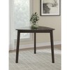 Signature Design by Ashley Favelon Triangle Dining Table, Merlot, Seats 3, Mid-Century Modern Small Space Dining - 2 of 4