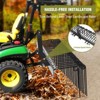 Pine Straw Rake, 26 Coil Spring Tines Durable Powder Coated Steel Tow Behind Landscape Rake with 3 Point Hitch Receiver Attachment Fit - 3 of 4