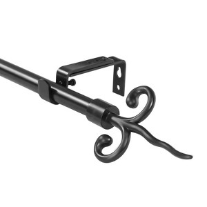 Urbanest Adjustable Flame Finial Curtain Drapery Rod Set, 5-8-inch - 1 of 4