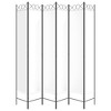 vidaXL Modern 6-Panel Fabric Room Divider in White - Easy to Assemble - Foldable - Versatile Usage - Privacy Protection - 94.5"x86.6" - 4 of 4