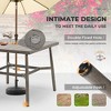 HAPPATIO Patio Outdoor Dining Set, Aluminum Patio Dining Set Includes 1 Outdoor Dining Table with Umbrella Hole and Dining Chairs for Lawn, Porch. - 4 of 4