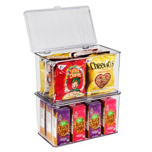 Sorbus Storage Bins For Pantry & Fridge with Hinged Lids - Perfect Cabinet Organizer and Storage for Kitchen - 1 of 4