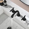 CLIHOME 8 in. Widespread 3-Hole 1.2 GPM Bathroom Faucet Faucet With Double-Handle - 3 of 4
