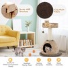 Tangkula 28" Hand-Made Cat Tree Tower Natural Bowl Shaped w/Perch - 4 of 4