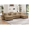 U Shaped Chaise Sectional Sofa,Modern Velvet Sectional Sofa With Soft Backrest And Seat Cushion,Sectional Sofa With Storage-Cuddlewood - 3 of 4