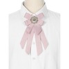 INSPIRE CHIC Women's Solid Color Pre-tied Bowknot Pin Brooch Bow Ties with Big Rhinestones - 4 of 4