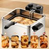 WHALL 5.3QT Electric Deep Fryer, 1700W Stainless Steel Fryer with Triple Baskets, Adjustable Temperature Control, Perfect for Family Meals and Parties - 4 of 4