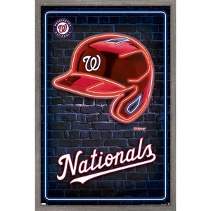 Trends International MLB Washington Nationals - Neon Helmet 23 Framed Wall Poster Prints - 1 of 4