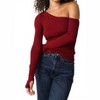 Women's Gigi Asymmetrical Top - OLIVACEOUS - 2 of 3